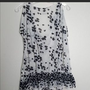 Lane Bryant Tops - Lane Bryant Sheer blouse w/tank Lane Bryant Tops - Lane Bryant Sheer blouse w/tank